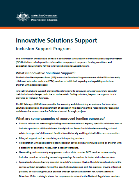 Inovative Solutions Support