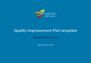 Quality Improvement Plan (QIP) template